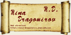 Mina Dragomirov vizit kartica